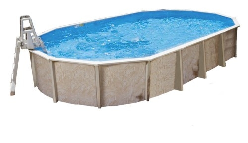 10,50 x 5,50 x 1,32 m Stahlwandpool oval Center Pool freistehend Set