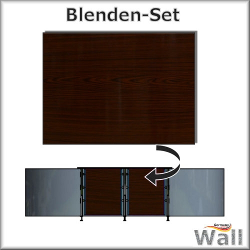 Germany-Pools Wall Blende A Tiefe 1,20 m Edition Dark-Wood
