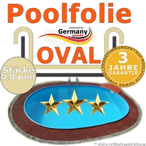 Poolfolie sand 730 x 360 x 120 cm x 0,8 bis 150 cm