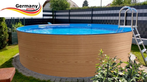 5,00 x 1,20 Holzpool Dekor Holz Design Pool Holz-Optik Kaufen | Mister