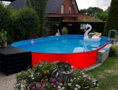 Ovalbecken Rot