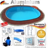 5,5 x 3,6 x 1,50 m Swimmingpool Alu Pool Komplettset