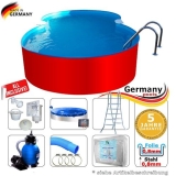 8,55 x 5,00 x 1,25 m Achtform-Swimmingpool Set Achtform-Pool