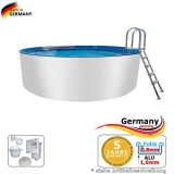 Aluwand Becken 3,50 x 1,50 m Aluminium-Swimmingpool