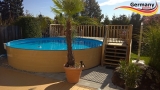 3,60 x 1,20 Holzpool Dekor Holz Design Pool Holz-Optik