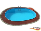 5,3 x 3,2 x 1,25 m Edelstahl Ovalpool Einbau Pool oval Komplettset