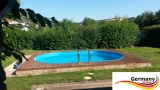 8,7 x 4,0 x 1,25 m Edelstahl Ovalpool Einbau Pool oval Komplettset