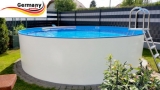 Aluwand Pool 800 x 125 Alupool Komplettset Aluminium-Pool