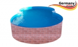 625 x 360 x 120 Pool achtform Achtform Pool Brick Ziegel