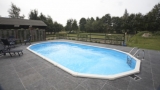 10,50 x 5,50 x 1,32 m Stahlwandpool oval Center Pool freistehend Set