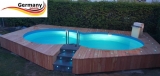 6,25 x 3,60 x 1,25 m Alu-Achtformpool Alu-Achtformbecken Pool