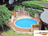 640 x 120 cm Poolset Gartenpool Pool Komplettset Brick