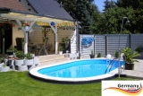 Ovalpool Ziegel 715 x 400 x 120 cm