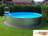 Pool mit Edelstahlwand 5,5 x 1,25 Edelstahlpool