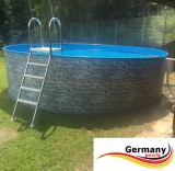 4,00 x 1,20 Stone Pool Stein Optik