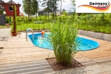 Ovalpool Palisander 700 x 350 x 120 cm