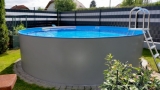 Pool mit Edelstahlwand 4,0 x 1,25 Edelstahlpool