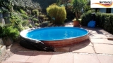 300 x 120 cm Poolset Gartenpool Pool Komplettset Brick