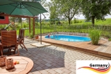 Ovalpool Ziegel 715 x 400 x 120 cm